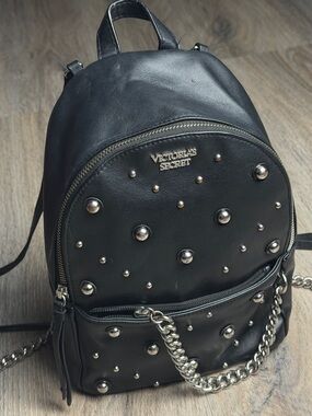 Victoria’s Secret Studded Mini Backpack w/ Faux Leather Chain